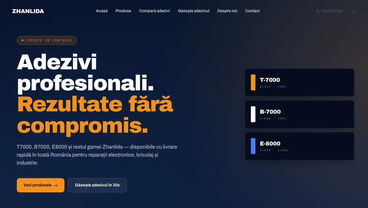 Captura din site-ul Zhanlida, realizat de Sytek